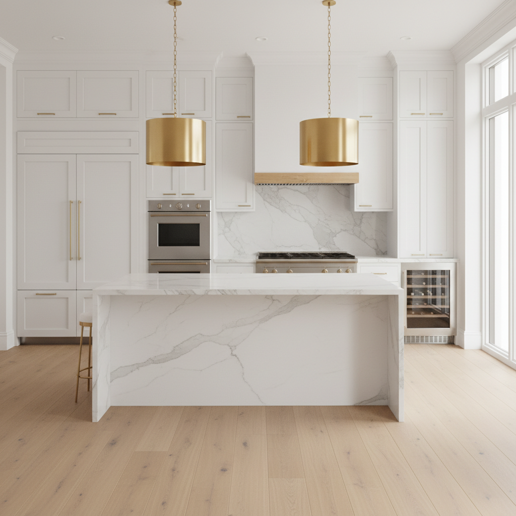 Luxury modern kitchen with premium built-in appliances